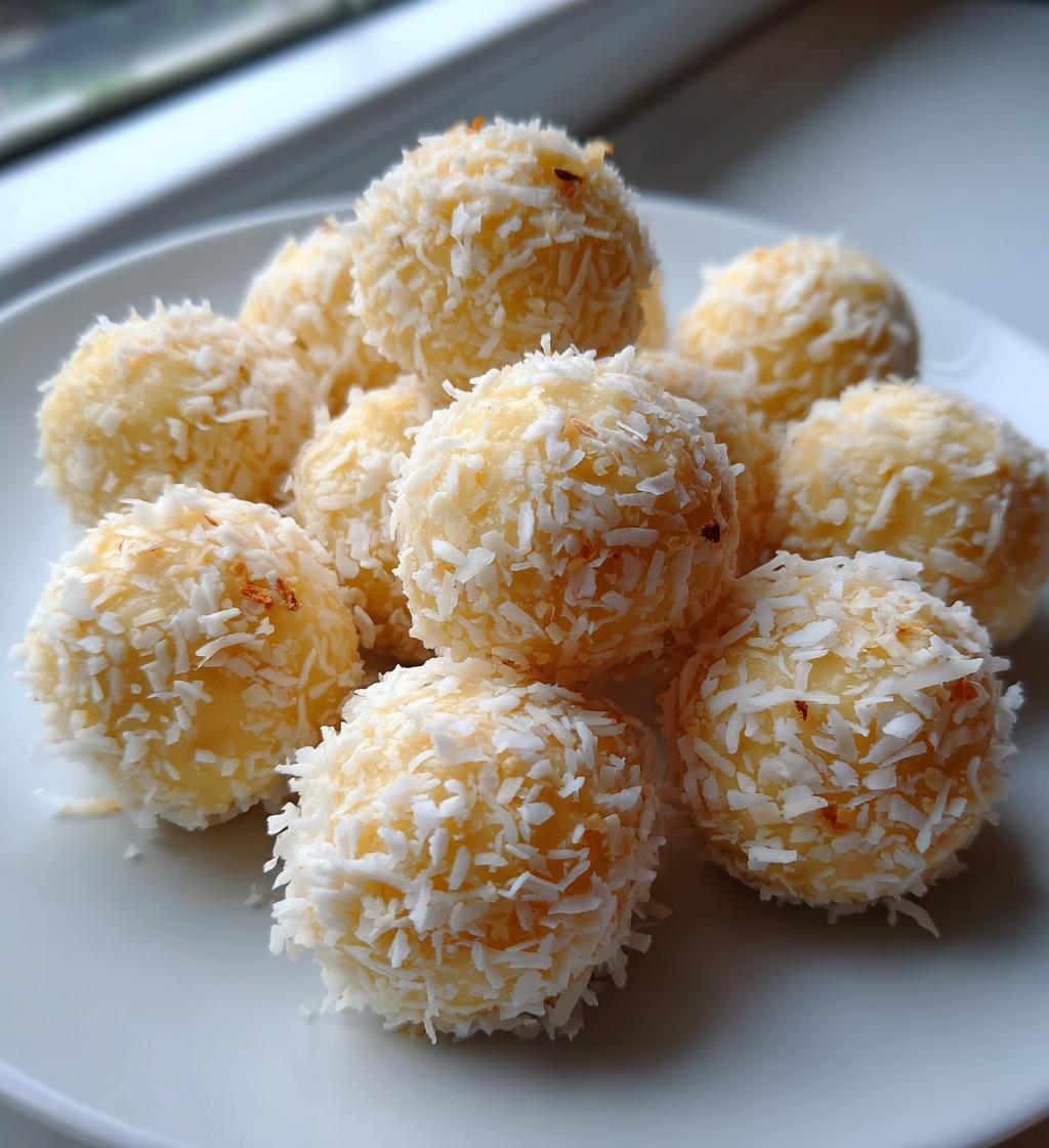 coconut lemon cream cheese truffles