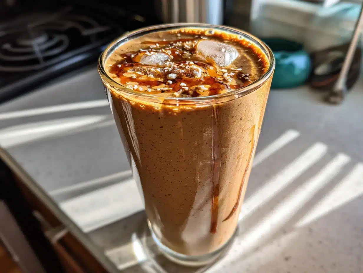 cold brew coffee smoothie - detail 1