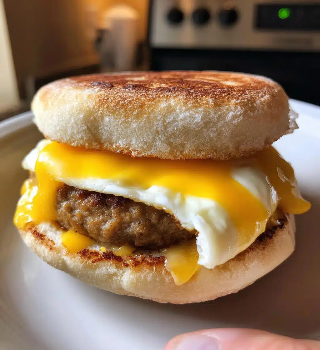 copycat mcdonalds sausage egg cheese mcmuffin - detail 1