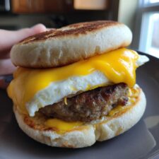 Copycat McDonald's Sausage Egg Cheese McMuffin in 15 Minutes