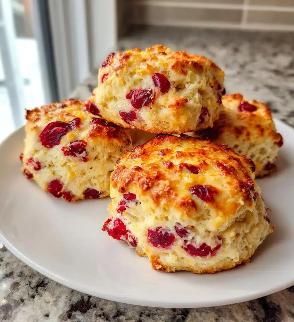 cranberry orange sour cream scones