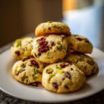 cranberry pistachio shortbread cookies