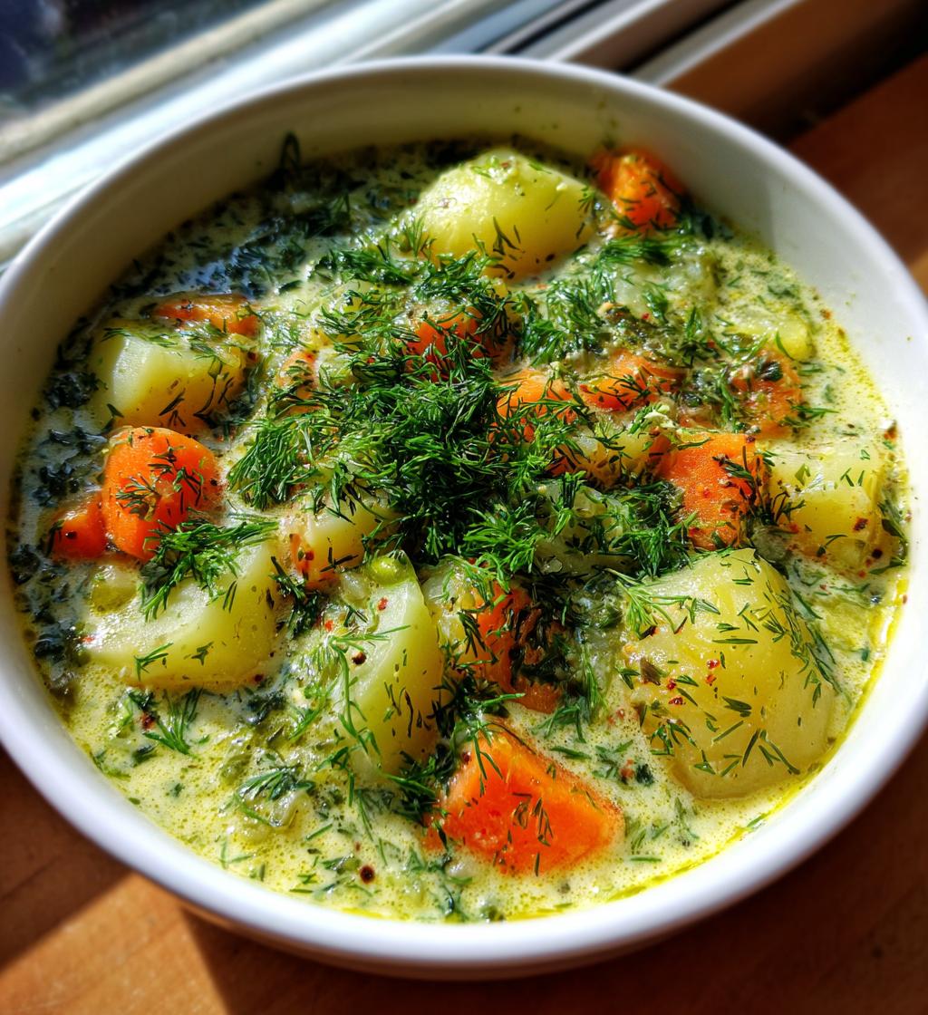 creamy dill pickle soup zupa ogorkowa