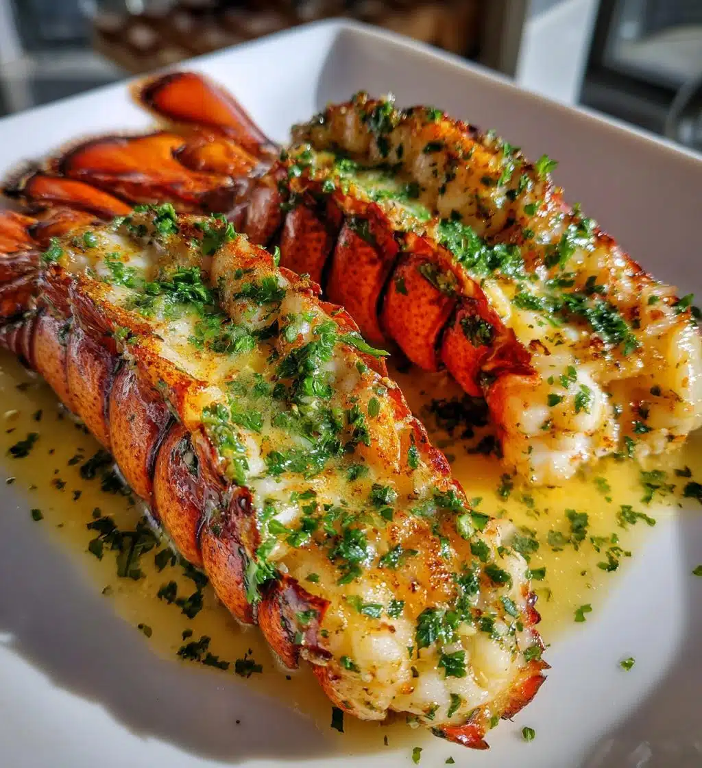 creamy garlic butter lobster tails - detail 1