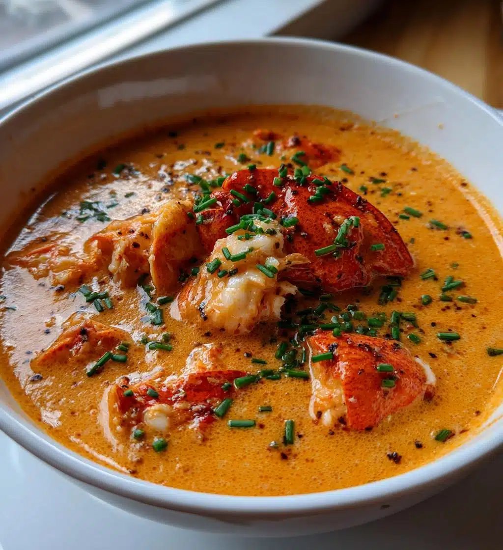 creamy lobster bisque - detail 1