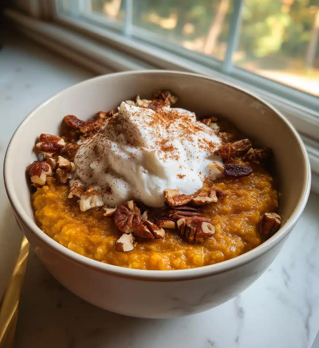 creamy pumpkin oatmeal - detail 1