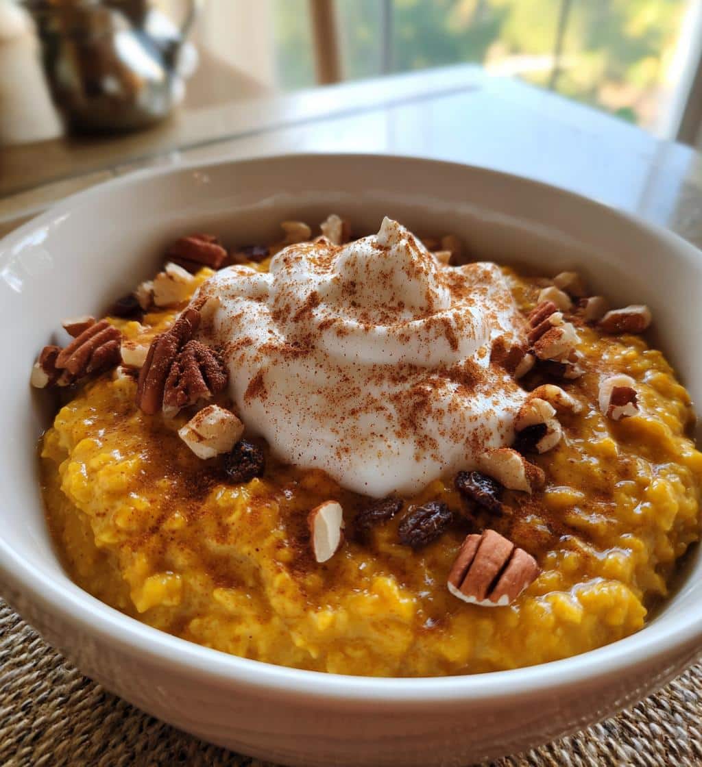 creamy pumpkin oatmeal