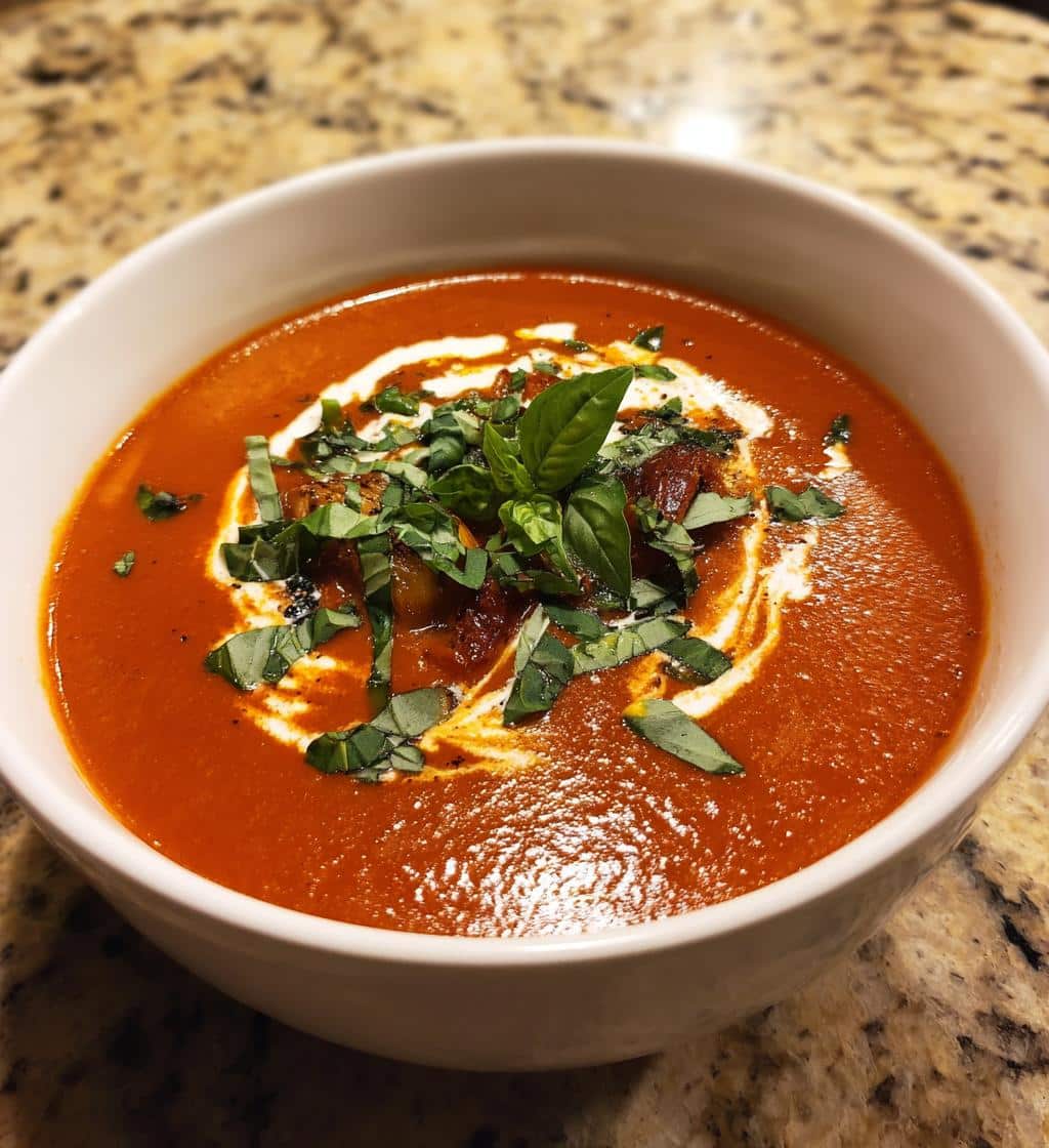 creamy roasted garlic tomato soup