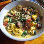 creamy sausage tortellini soup