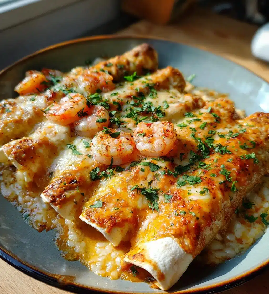 creamy shrimp enchiladas - detail 1