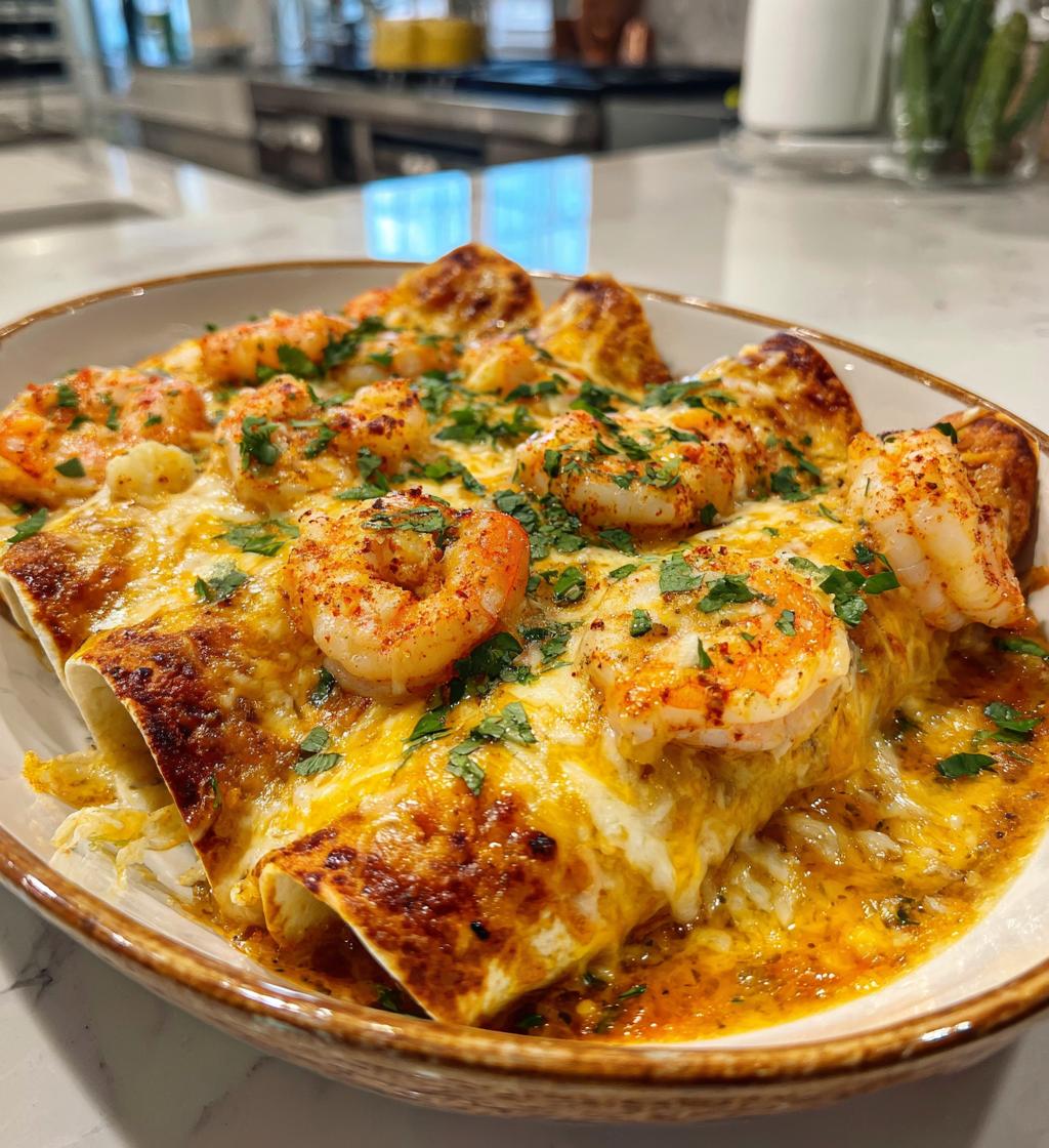 creamy shrimp enchiladas