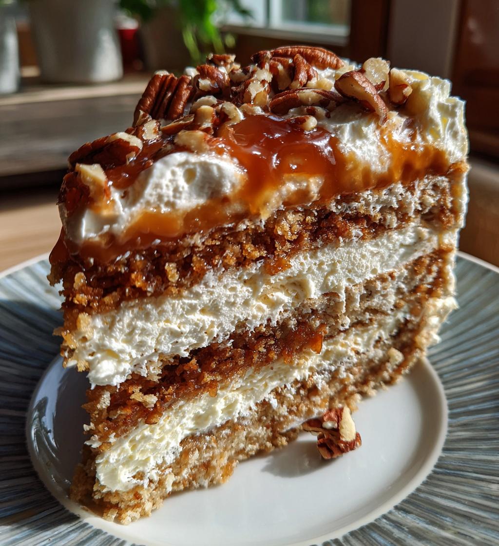 creme brulee caramel pecan cake recipe - detail 1