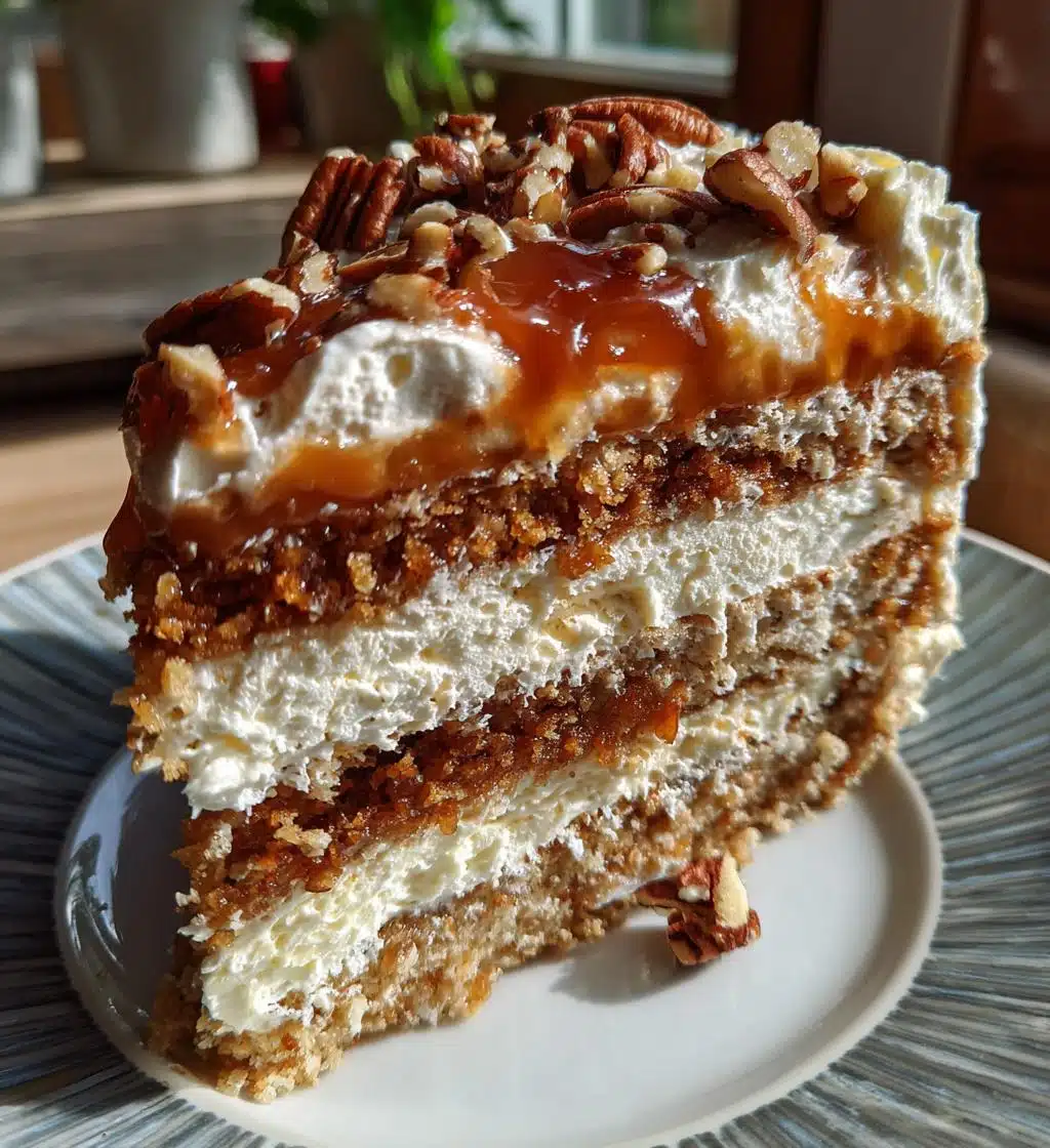 creme brulee caramel pecan cake recipe - detail 1