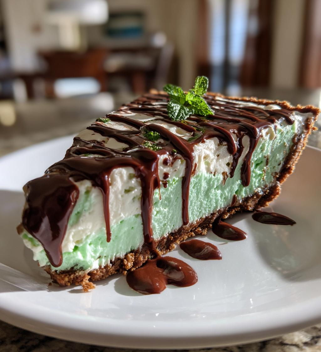 creme de menthe grasshopper pie - detail 1