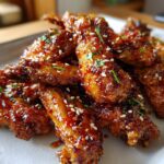 crispy glazed chicken wings