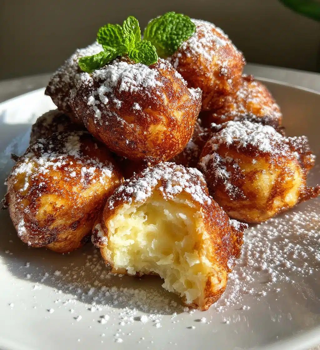 crispy golden italian limoncello ricotta fritters with a hint of fresh mint recipe - detail 1