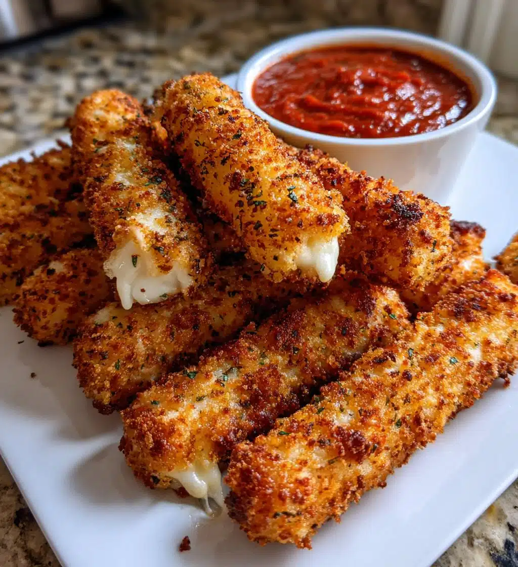 crispy mozzarella sticks with marinara sauce creamy dip - detail 1