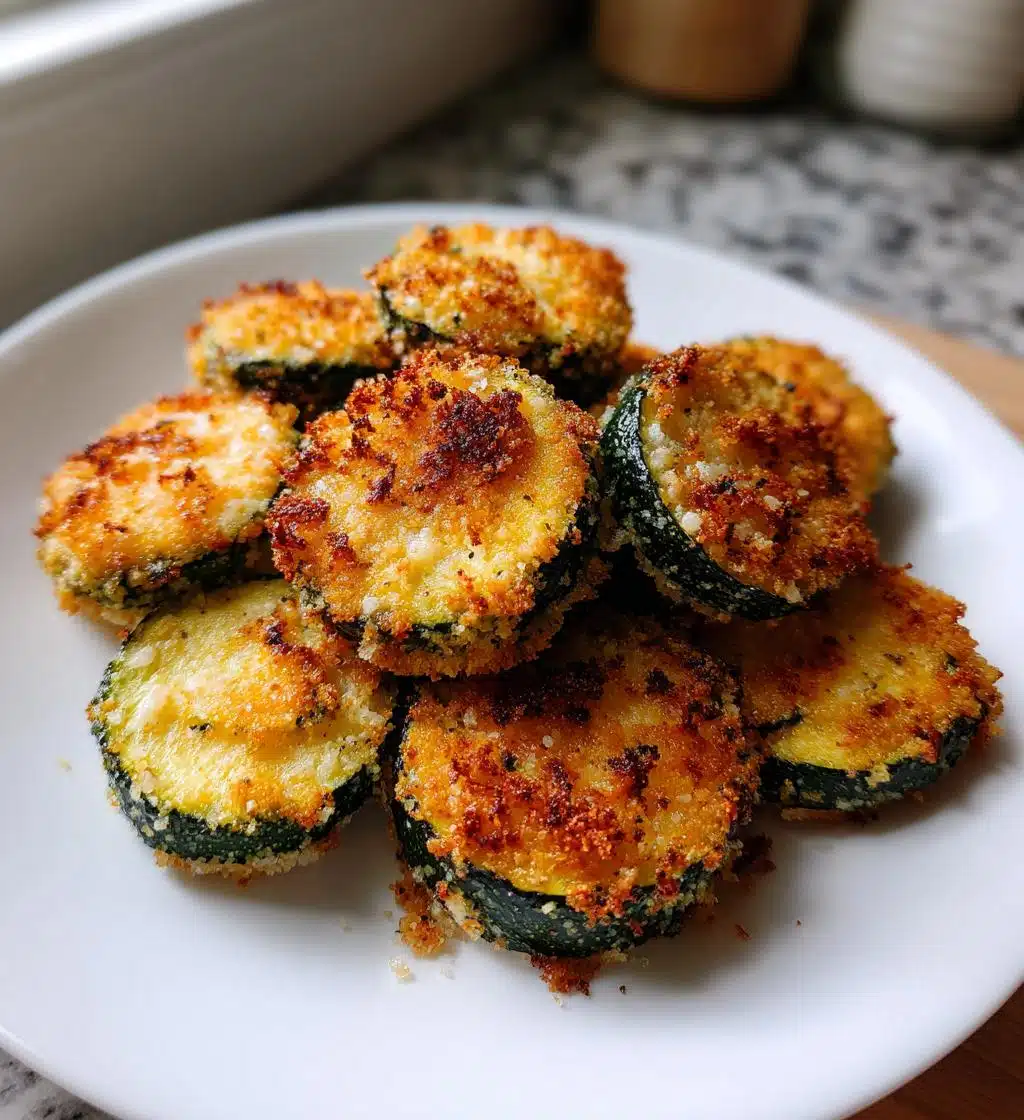 crispy parmesan squash rounds - detail 1