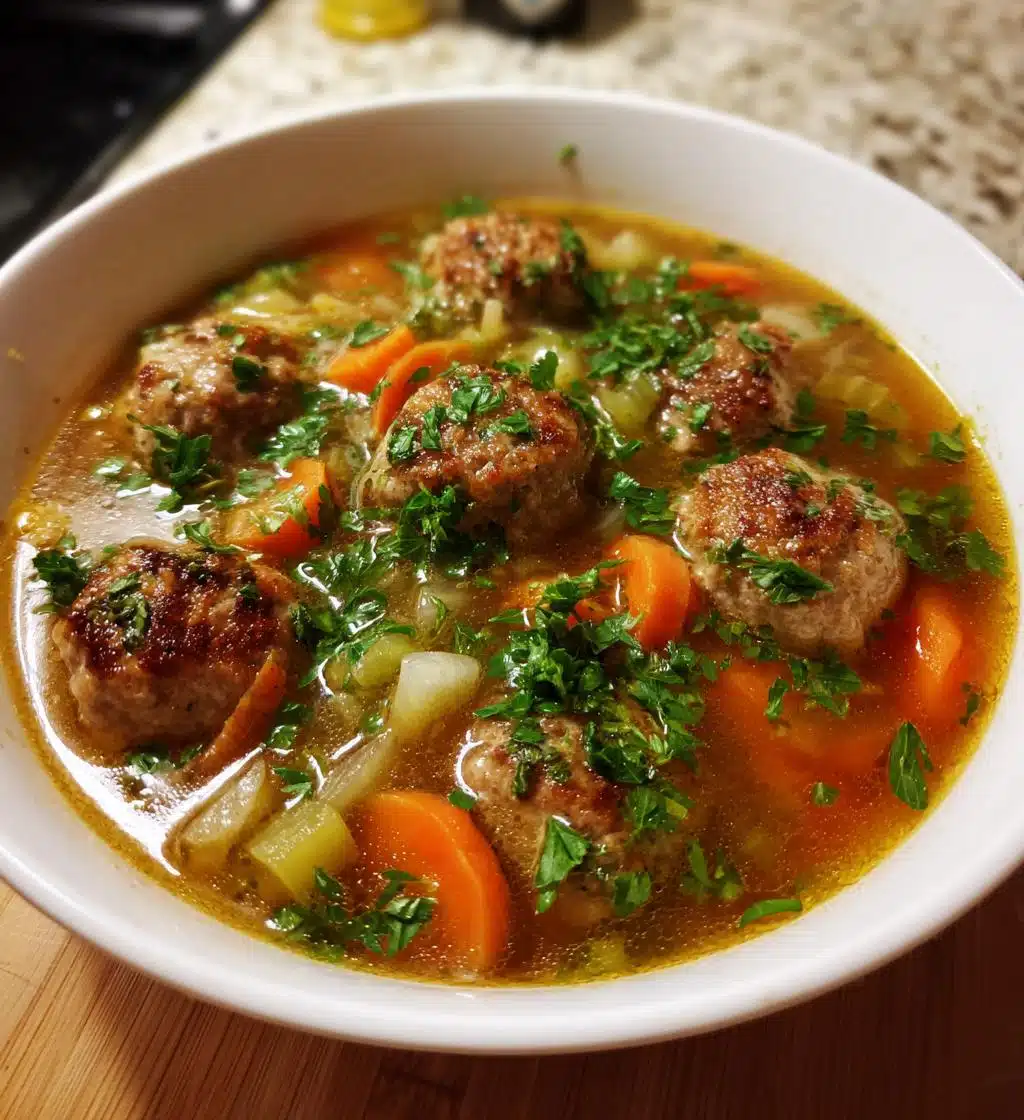 crock pot italian meatball soup - detail 1