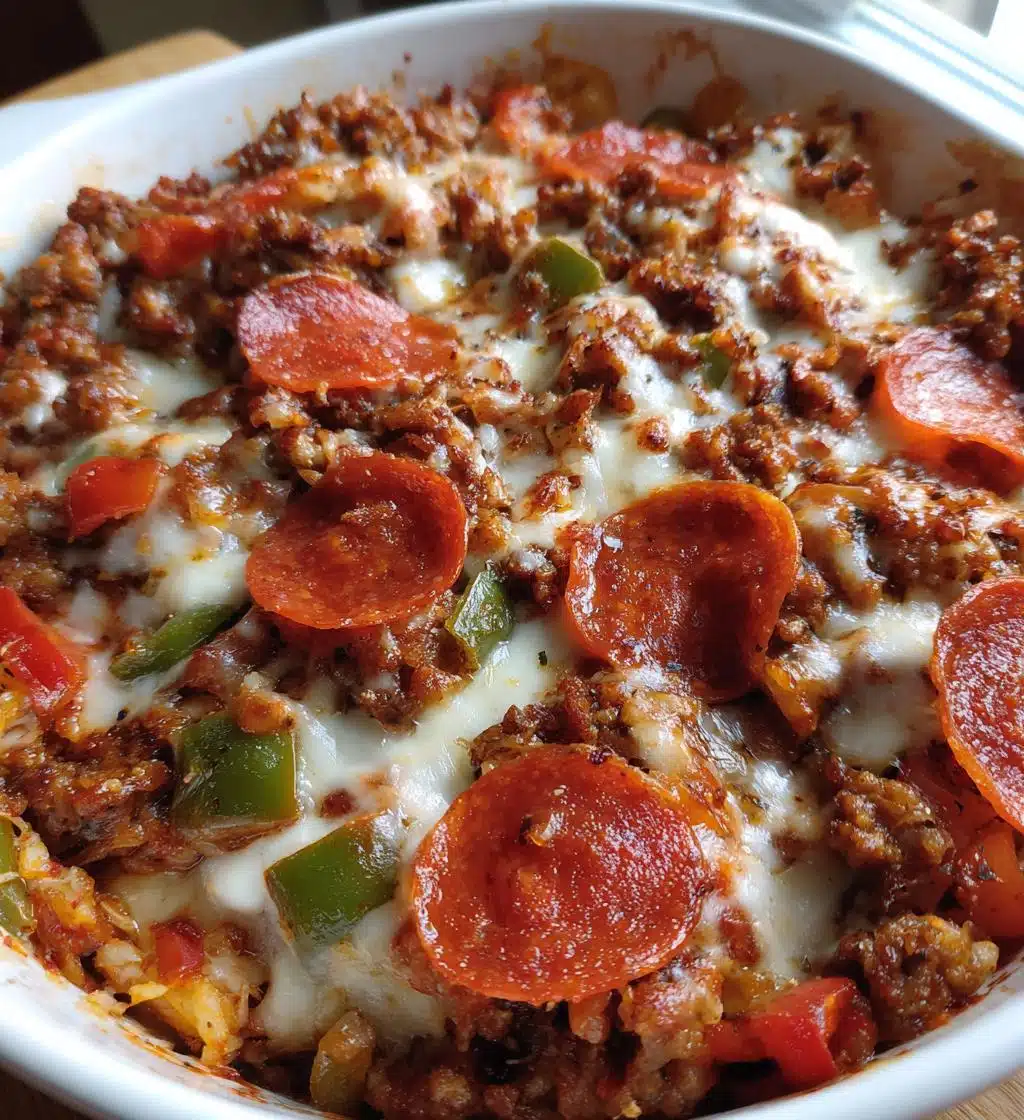crock pot low carb pizza casserole recipe - detail 1