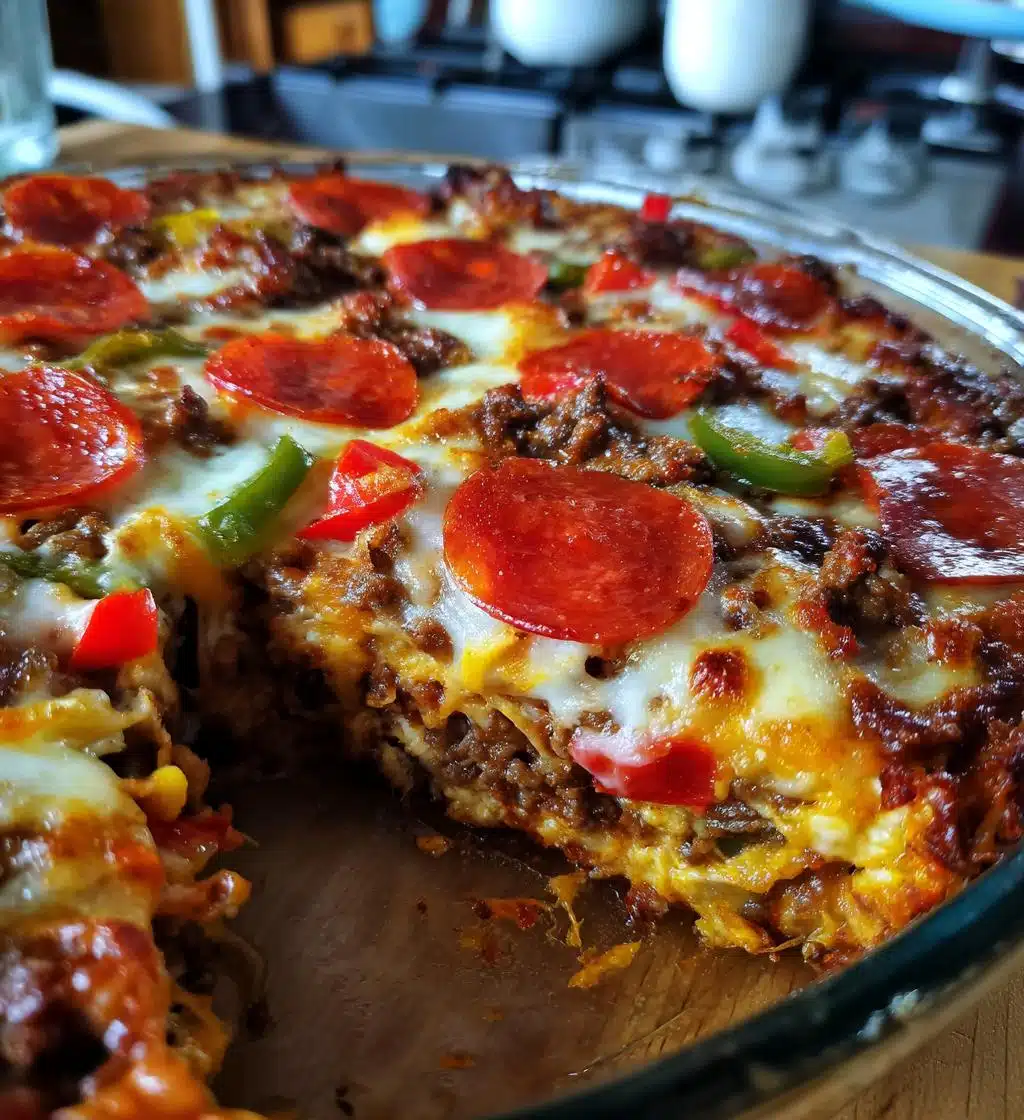 crock pot low carb pizza casserole recipe