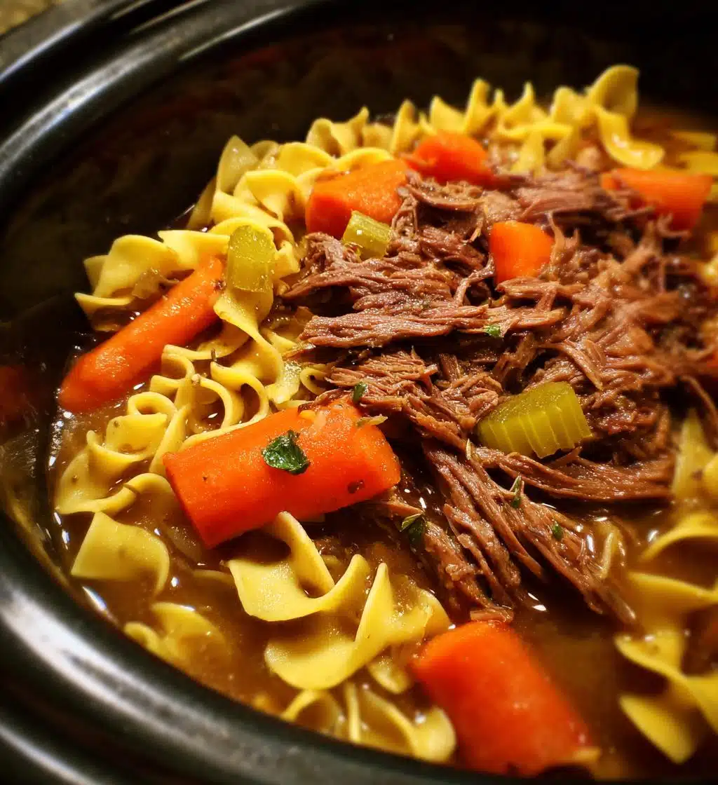 crockpot beef and noodles recipe - detail 1