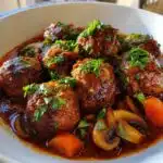 crockpot coq au vin meatballs