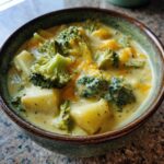 crockpot potato broccoli cheddar soup