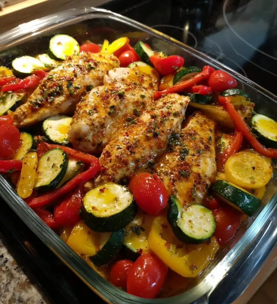 delicious and colorful feast grilled chicken with sides