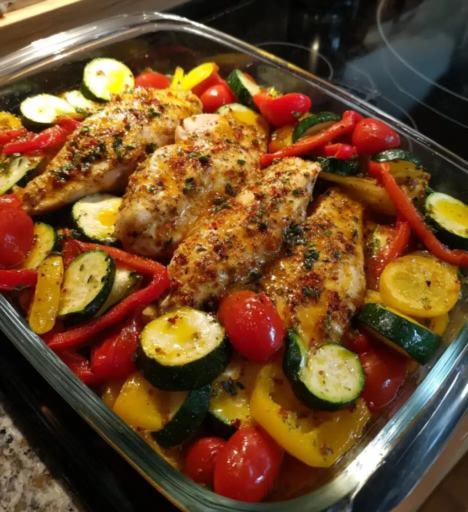 delicious and colorful feast grilled chicken with sides