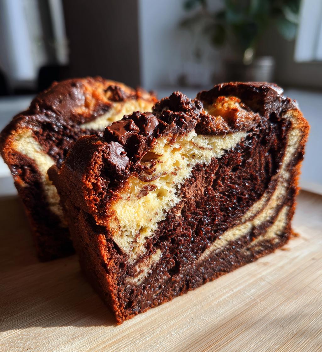 double chocolate ricotta marble cake - detail 1