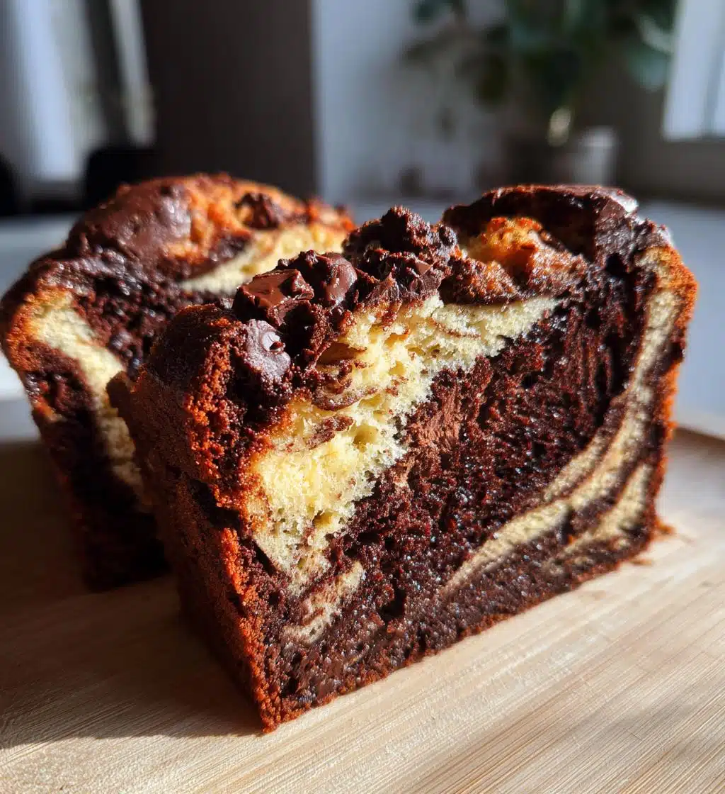 double chocolate ricotta marble cake - detail 1