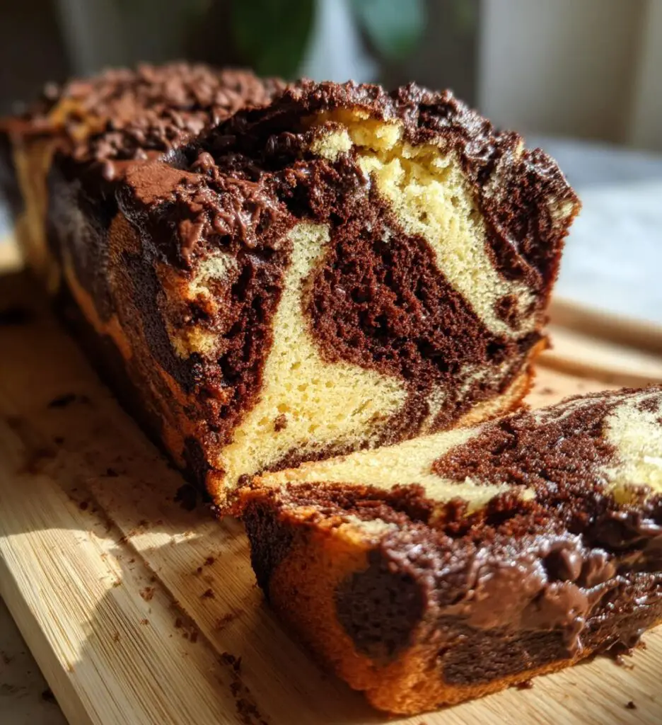 double chocolate ricotta marble cake
