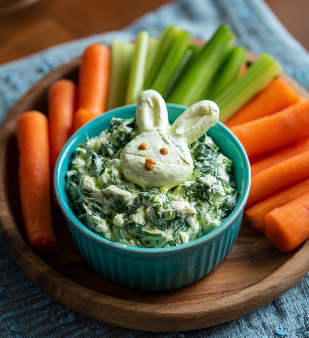 easter bunny spinach dip recipe