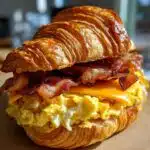 easy croissant breakfast sandwiches