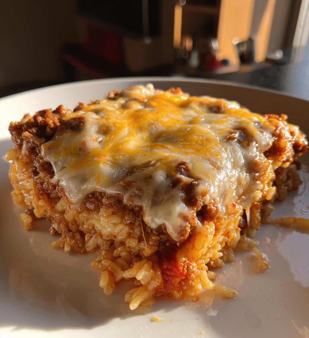 easy hamburger rice casserole - detail 1