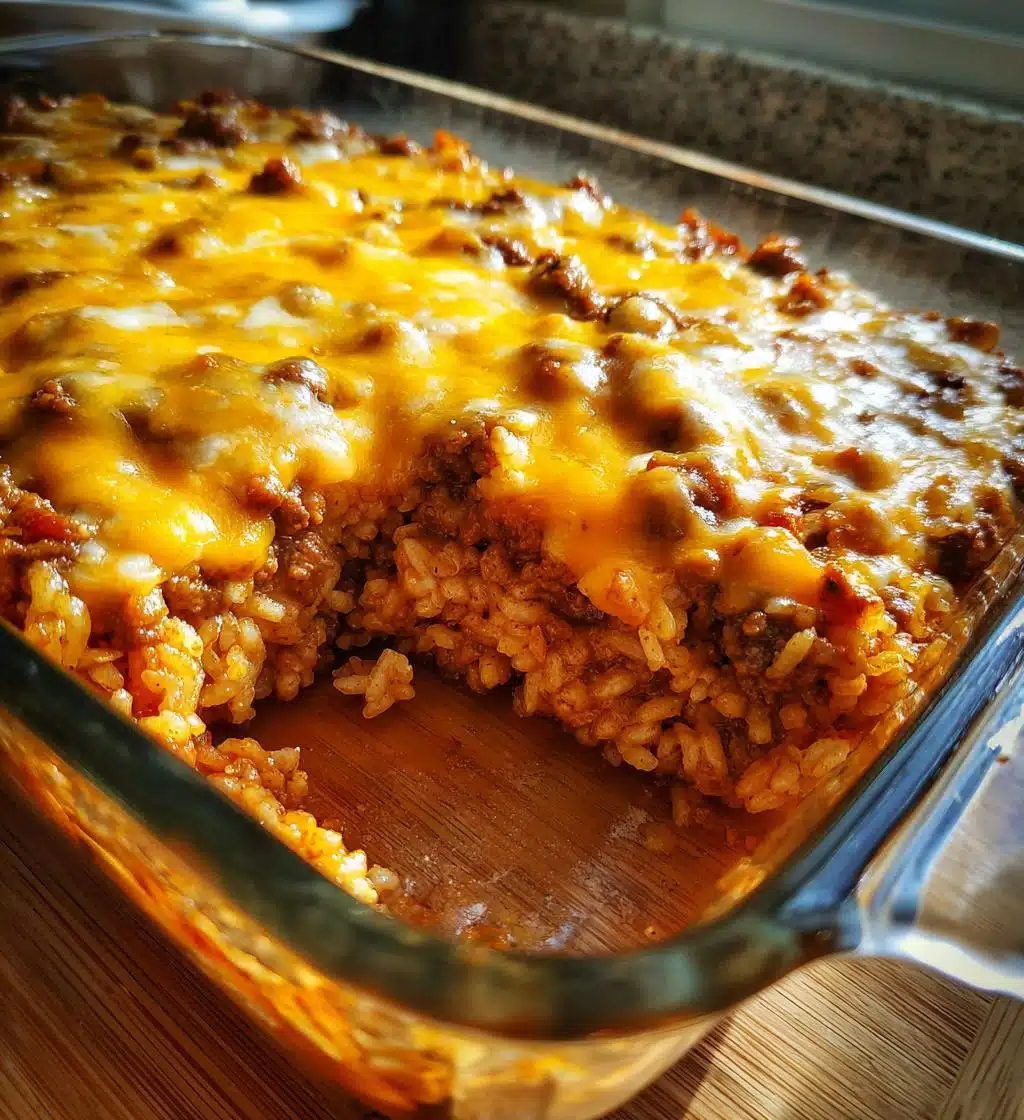 easy hamburger rice casserole