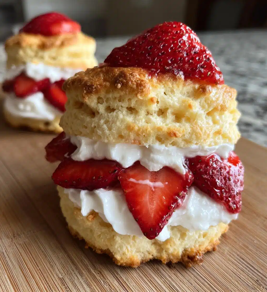 easy strawberry shortcake stacks - detail 1