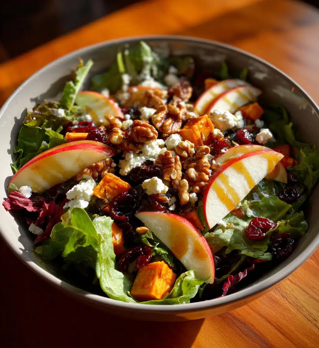fall salad with maple lime dressing - detail 1