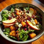 fall salad with maple lime dressing