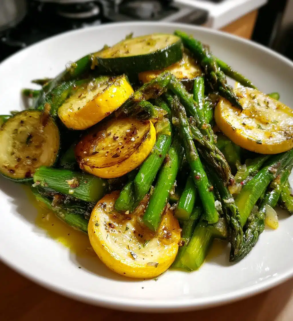 flavorful asparagus zucchini squash recipe - detail 1