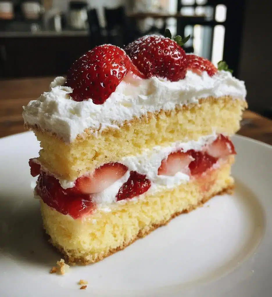 french strawberry cake