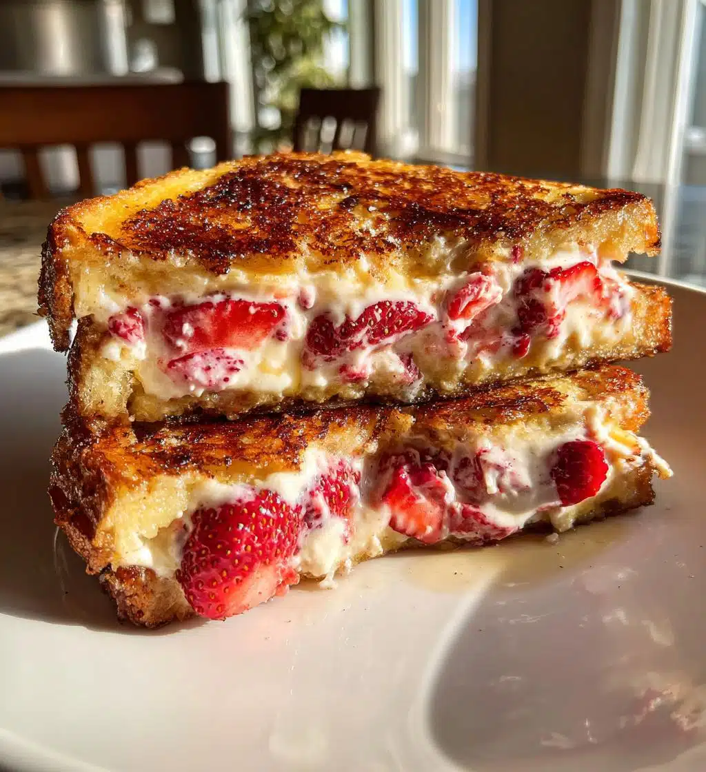 fried strawberry cheesecake sandwiches - detail 1