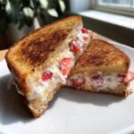 fried strawberry cheesecake sandwiches