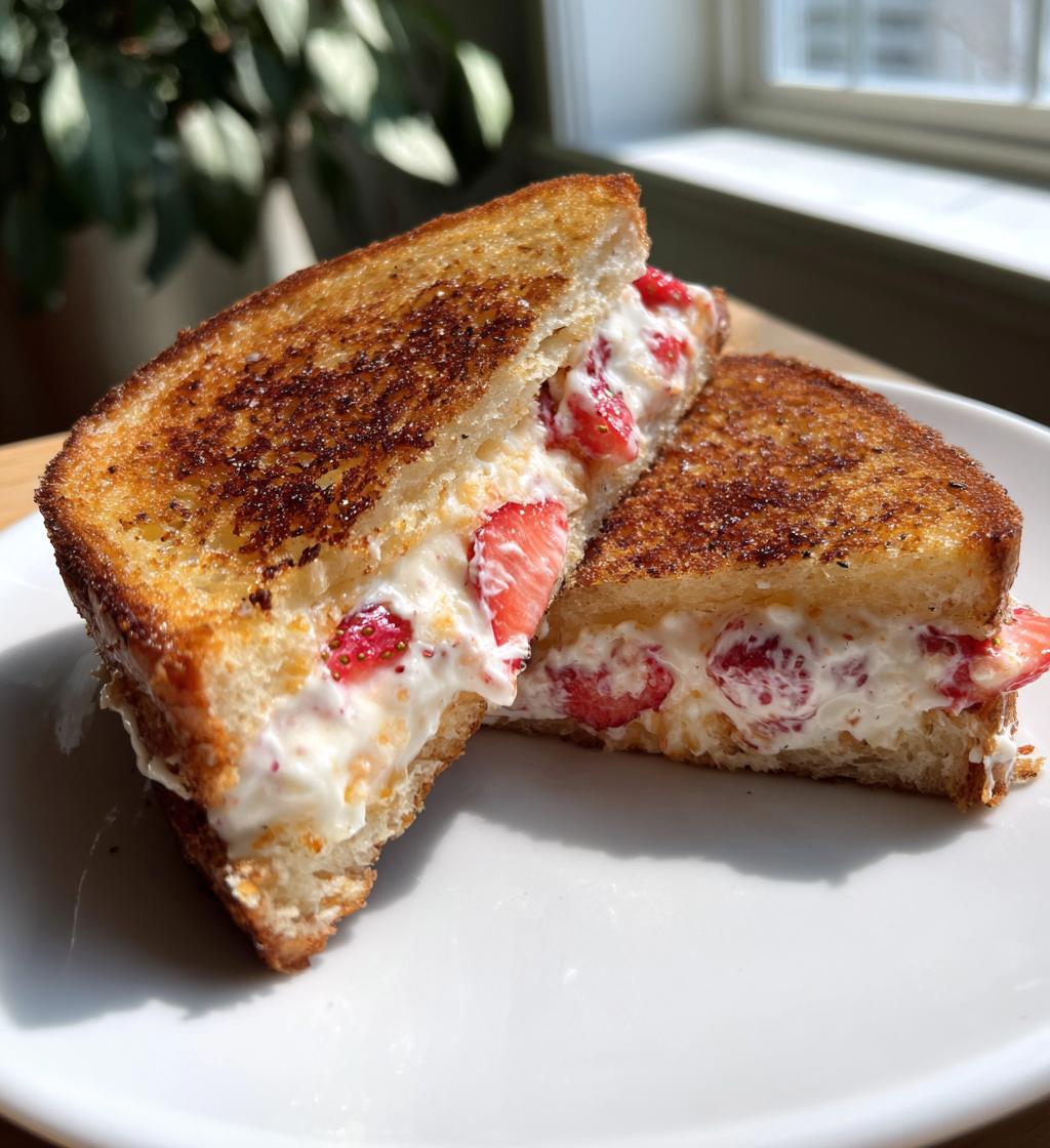 fried strawberry cheesecake sandwiches