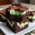 fudgy mint chocolate chip cheesecake swirl brownies