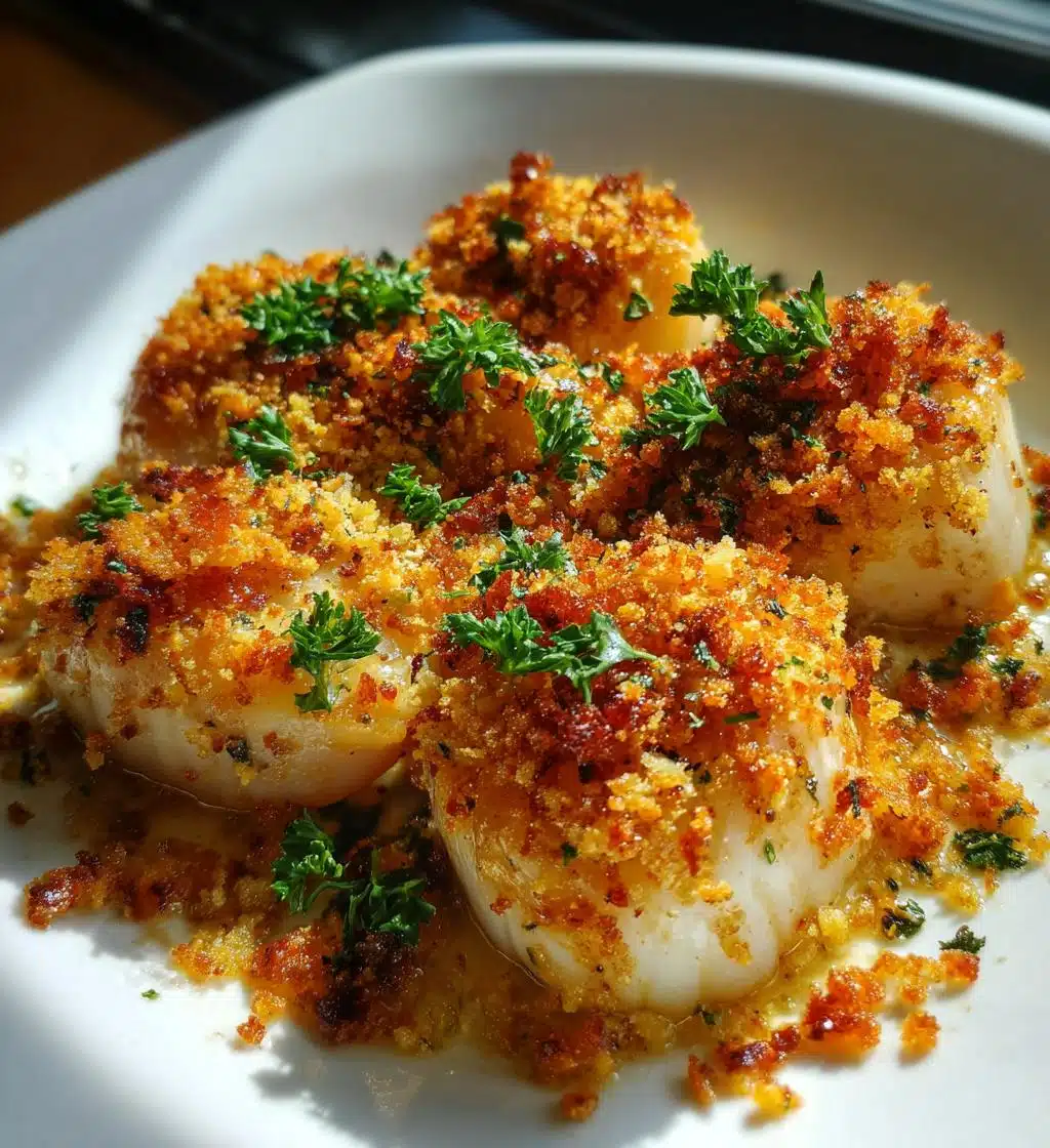 garlic butter baked scallops recipe
