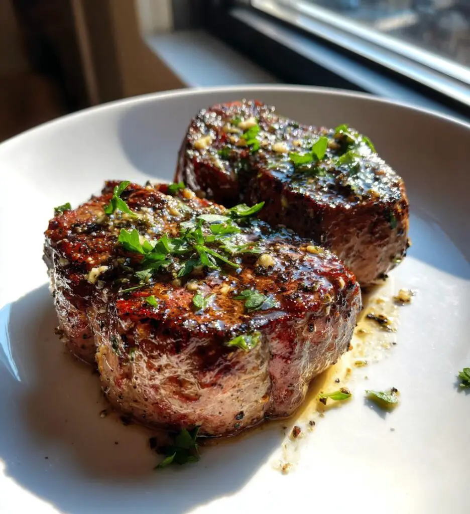 garlic butter beef chops