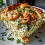 garlic butter shrimp scampi lasagna