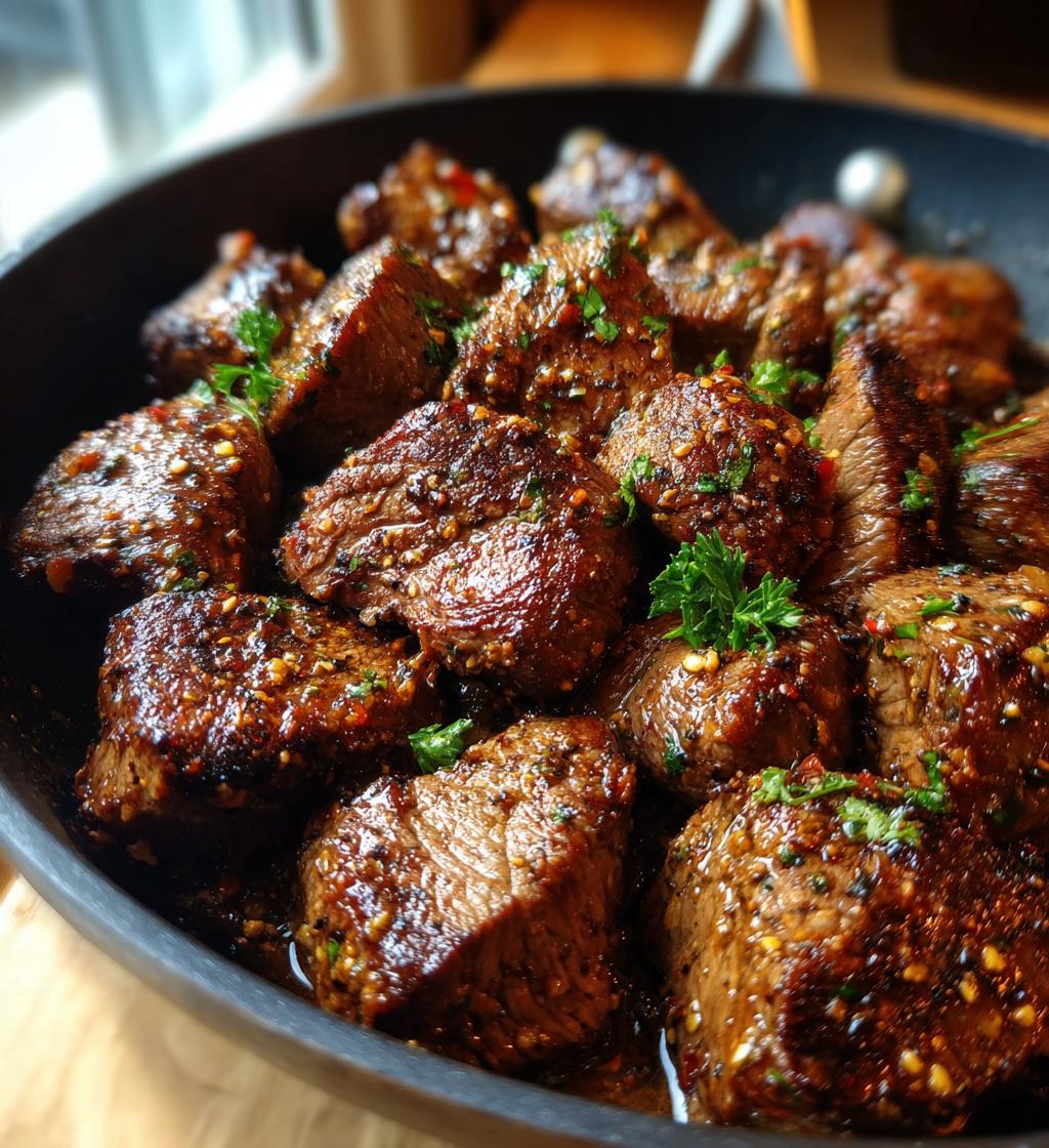garlic butter steak bites recipe